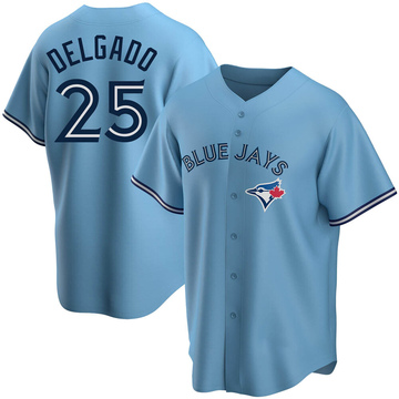 BLUE JAYS AUTHENTICS-AUTOGRAPHED #25 CARLOS DELGADO BLUE JAYS COOPERSTOWN  HOME JERSEY